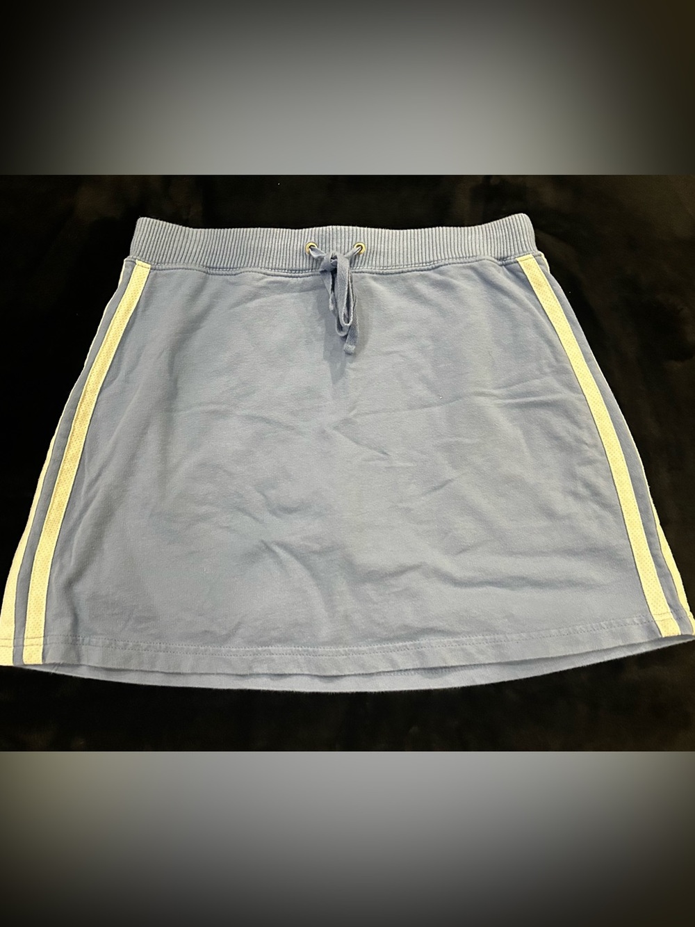 VINTAGE N.Y.L. Blue Skirt with White Strips